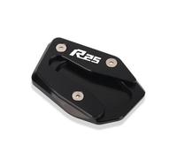 JUJIKCLPF Para Yamaha R3 R25 YZFR3 YZFR25 2019-2023 2021 Motocicleta CNC Soporte Lateral Extensión Almohadilla Ampliadora Extensión Soporte Pata Cabra