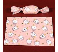 JUJING Dibujos animados Rosa Lindo Conejo Turrón Papel de Envoltura Bebé Cumpleaños Fiesta de Boda Torcer Papel de Cera Papel de Aceite de Azúcar Candy Wrapper