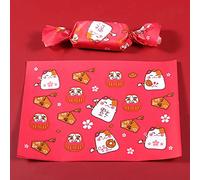 JUJING Dibujos animados Rosa Lindo Conejo Turrón Papel de Envoltura Bebé Cumpleaños Fiesta de Boda Torcer Papel de Cera Papel de Aceite de Azúcar Candy Wrapper
