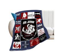 Jujitsu - Manta Jujitsu, manta de jodo deportiva, decoración temática de Jiu Jitsu, regalos para hombres y niños, manta de franela de forro polar, suave y cálida, manta ligera para sofá, cama, 40 x 50