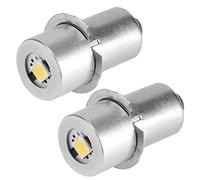 JUJNE 2X 1W P13.5S Bombilla de Linterna LED, 100-110Lm 2700-7000K Bombilla de Repuesto Lámpara de Trabajo de Emergencia (3V)