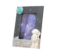JUJNE Marco de fotos de astronauta, Portaretratos para Fotos, montado en la pared, para decoración conmemorativa del hogar, escritorio, rompecabezas, plateado, multicolor, B