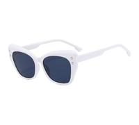 JUJNTNT Gafas de sol clásicas estilo ojo de gato para mujer y hombre, protección UV, montura ligera, elegantes gafas cuadradas de estilo retro con bisagras duraderas y ajuste cómodo, C3, talla única
