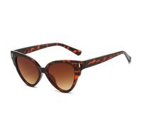 JUJNTNT Gafas de sol con remaches de ojo de gato para mujer, con degradado, UV400 (degradado de leopardo)
