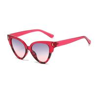 JUJNTNT Gafas de sol con remaches de ojo de gato para mujer, con degradado, UV400 (rosa, gris y rosa)