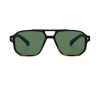JUJNTNT Gafas de sol cuadradas con forma de flecha y núcleo metálico para hombre y mujer, estilo informal, a la moda, con protección UV400, para viajes (G15 verde)