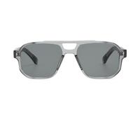 JUJNTNT Gafas de sol cuadradas con forma de flecha y núcleo metálico para hombre y mujer, estilo informal, a la moda, con protección UV400, para viajes (gris)