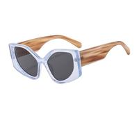 JUJNTNT Gafas de sol cuadradas extragrandes para hombre y mujer, diseño de patillas anchas y gruesas, estilo retro, ligeras y cómodas, C4, talla única.