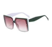 JUJNTNT Gafas de sol cuadradas extragrandes para mujer y hombre, montura gruesa, estilo retro, protección UV, montura grande, C5, talla única.