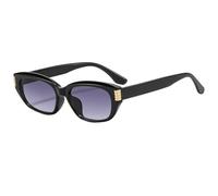 JUJNTNT Gafas de sol cuadradas retro, gafas de moda con montura gruesa para mujer y hombre, gafas de sol clásicas con montura ancha y detalles metálicos, protección UV, C3, talla única