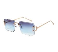 JUJNTNT Gafas de sol cuadradas sin montura para hombre y mujer, lentes tintadas, diseño moderno y ligero, C2, talla única.