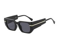 JUJNTNT Gafas de sol de montura cuadrada para hombre y mujer, diseño de patillas anchas y gruesas, ligeras, cómodas y a la moda, C1, Talla única