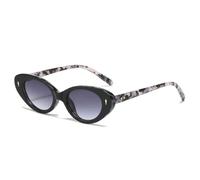 JUJNTNT Gafas de sol estilo ojo de gato para mujer con remaches decorativos (gris degradado)