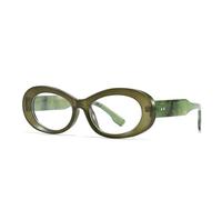 JUJNTNT Gafas de sol ovaladas para hombre y mujer, montura gruesa retro, modernas, para uso diario, fiestas, viajes, talla única C16