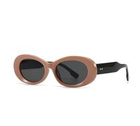 JUJNTNT Gafas de sol ovaladas para hombre y mujer, montura gruesa retro, modernas, para uso diario, fiestas, viajes, talla única C7