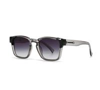 JUJNTNT Gafas de sol para hombre y mujer, con degradado UV400, estilo retro con remaches, tendencia (negro y gris degradado)