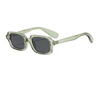 JUJNTNT Gafas de sol rectangulares para hombre y mujer, estilo retro grueso y estrecho, ligeras, duraderas y cómodas para uso diario, C3, talla única.