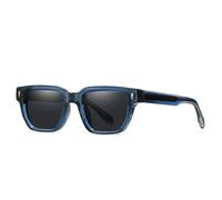 JUJNTNT Gafas de sol retro de lujo con forma de ojo de gato para hombre y mujer, con remaches UV400 y degradado transparente (azul grisáceo)