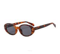 JUJNTNT Gafas de sol retro ovaladas, estilo vintage, gruesas, para mujer y hombre, forma redonda pequeña, gafas de moda, ligeras, cómodas, con protección UV, C2, talla única.