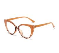 JUJNTNT Gafas retro de ojo de gato para mujer, con bisagra de resorte y montura de leopardo colorida para hombre (leopardo de té)