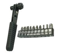 JUJUFREE Llave de trinquete de acero en ángulo recto de 1/4 pulgadas, 90 grados, destornillador portátil, herramienta de mano para el garaje del hogar