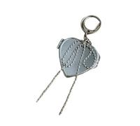 JUJUFREE Llavero de metal retro en forma de corazón, acabado envejecido para bolso o accesorio en rosa, oro, plata y negro