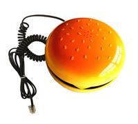 JUJUFREE Novedad Emulational Hamburguesa Teléfono Fijo Teléfono Decoración del Hogar para Oficina Hogar Hotel Baño Habitación
