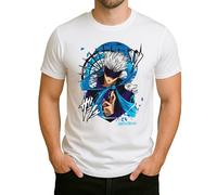 Jujutsu Kaisen - Elegante anime Japón - Dinámica Shonen para fans de la acción intensa, Style III - Camiseta para hombre, Blanco, M
