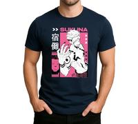 Jujutsu Kaisen - Elegante anime Japón - Dinámica Shonen para fans de la acción intensa, Style XXI Camiseta para hombre, azul marino, M
