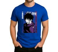 Jujutsu Kaisen - Elegante anime Japón - Dynamic Shonen para fans de la acción intensa, Style X - Camiseta para hombre, azul, L