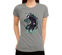 Jujutsu Kaisen - Elegante anime Japón - Dynamic Shonen para fans de la acción intensa, Style XVII Camiseta para mujer, gris, M