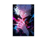 Jujutsu Kaisen Gojo Satoru Anime Póster de Arte Clásico de Personajes Clásicos Pintura Decorativa Lienzo Arte de Pared Salón Póster Dormitorio Pintura, Arte de Pared Impresión de Imagen Moderna