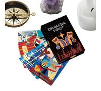 Jukeoiu Baraja de tarot para principiantes, baraja de adivinación del destino, cartas de oráculo de entretenimiento para la familia, principiantes, niños, adolescentes, adultos, cumpleaños, vacaciones