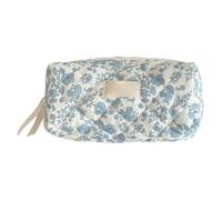 Jukeoiu Estuche con diseño floral pequeño con cremallera, bolsa de flores para niñas y niños, oficina, impermeable, resistente a la deformación o daños, resistente a la humedad, Blue, Refer to