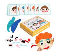 Jukeoiu Juguetes De Expresión Facial De Feltro para Niños - Juego de Aprendizaje Emocional con Tarjetas Flash, De Aprendizaje Socioemocional,para Hogar Navidad Niño Pequeño Reuniones Familiares