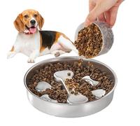 Jukeoiu Lento - Cuenco para Cachorros con alimentador Lento - Bandeja Antideslizante Que Evita Que comen eslingas, Juguete Interactivo para Perros