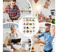 Jukeoiu Lista de comidas baja en carbohidratos, tabla de plan de dieta baja en carbohidratos de 12 piezas | Póster de guía de alimentación de control de azúcar para ancianos, esposa, abuela, tía