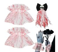 Jukeoiu Pinza para el Pelo de Calavera | Horquillas Sangrientas Con Garras De Calavera Para Niñas | 3 Piezas De Pasador Y Pulsera Sangrientos De Terror, Accesorios Para Disfraces Y Eventos Temáticos