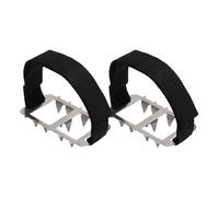 Jukeoiu Púas para Nieve En Zapatos,2 Piezas Puntas Antideslizantes para Senderismo y Botas | Crampones Ajustables Unisex Adultos Senderismo Caminata Jogging Viajero