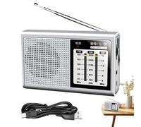Jukeoiu Radios Portátiles De Onda Corta | Radio Compacto de Onda Corta,Recepción Óptima, Funciona con Pilas para Exteriores, Senderismo, Camping, Hogar y Escritorio