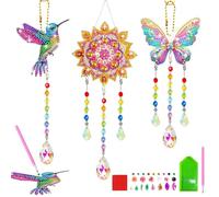 Jukibole Juego de manualidades para niñas de 5 a 12 años, juego de manualidades con cristales brillantes, kit de construcción para pintura de diamantes, regalo para niñas de 5, 6, 7, 8, 9, 10, 11, 12