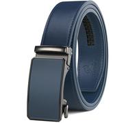 JUKMO Cinturón 35 mm con hebilla deslizante original en caja de regalo (Octágono - Azul, M-36 to 42" Cintura para (Largo 49"))