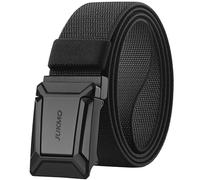 JUKMO Cinturón táctico elástico para hombre, para trabajo militar, senderismo, 1.5 pulgadas, correa elástica de nailon con trinquete de liberación rápida, Negro -, Large-for Waist 42"-46" (Length 53)