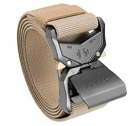 JUKMO Cinturón Táctico, Senderismo Militar Rigger 1.5" Nylon Web Cinturón de Trabajo con Hebilla de Liberación Rápida de Trabajo Pesado (Coyote, Grande)