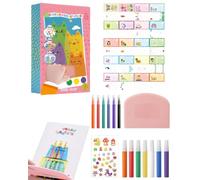 JUKOTA 1 unidad kit de pintura para niños Scratch Art Kit pintura Scratch Art arcoíris, apto para niños y niñas Kit de postales Scratch Art arcoíris, kit de pintura Scratch Art arcoíris para niños