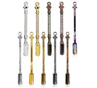 JUKOTA 10pcs Mini cucharas de aleación cuchara en polvo cuchara de metal para medicina sales hierbas arena especias, oro/plata/plata antigua/bronce antiguo