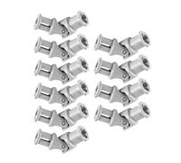 JUKOTA 10pcs Unión cardán pequeña 3 pivotes, para todas las principales marcas de bloques de construcción, Color Gris Claro