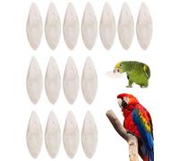 JUKOTA 15 piezas de juguetes de calamar para loros, juguetes para pájaros, huesos de calamar, aptos para loros, pájaros, reptiles, tortugas, caracoles, tamaño 4-5 cm