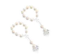 JUKOTA 2 Piezas Rosario para Coche con Ángel de la Guarda, Colgante para Espejo Retrovisor & Decoración Interior del Coche, Accesorio de Suerte y Protección, Ideal para Regalo