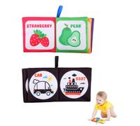 JUKOTA 2PCS Ballery Juguetes Sensoriales Bebe, tarjeta estimulación visual bebe,Juguetes Montessori Bebes 0-12 Meses, Blanco y Negro Libros Blandos Juguetes, Doble-Cara Libros Blandos para Bebé
